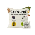 Linnen kussensloop voor vader met zakken voor afstandsbediening en Dads Spot opdruk - 45*45mm / Letter Stijl
