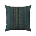 Detail of bohemian teal and bronze cushion cover with ethnic geometric stripe pattern - 18x18 Inch / Vintage Ethnic Stripes (Style-4)