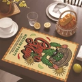 Λεπτομέρεια μεξικάνικου σουπλά με κάκτο Cinco de Mayo σε σκούρο ξύλινο τραπέζι - Μοντέλο 4 / 30*45cm