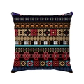 Fodera per cuscino quadrata bohémien con vivaci motivi geometrici etnici tribali - 45*45cm / Totem Bohémien Intricato (Stile-9)