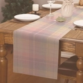 Elegante runner da tavolo rettangolare a quadri in morbidi colori pastello per la sala - Quadri Multicolore Macaron