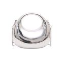 Mini borsa a tracolla argento a forma di luna con catena e manico superiore elegante - Argento