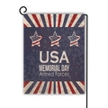 Bandiera da giardino USA Memorial Day fronte-retro in lino con stelle e strisce - Stile USA Memorial Day (4) / 45*30cm