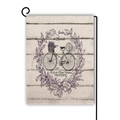 Drapeau de jardin double face vélo lavande au design vintage de campagne française - Style Vélo Lavande Vintage (2) / 45x30cm