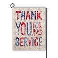 Bandiera da giardino in lino con testo patriottico Thank You For Your Service e supporto - Stile Thank You for Your Service (11) / 45*30cm
