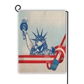 Bandiera da giardino Independence Day con Statua della Libertà e bandiera americana - Stile Stampa Statua della Libertà (12) / 45*30cm