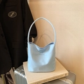 Sac cabas bleu clair avec broderie Hope and Future pour le bureau et les voyages - Bleu