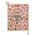 Bandiera da giardino per la festa della mamma con fiori colorati e supporto in metallo - Stile Tema Floreale Retro