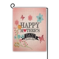 Double-sided Happy Mother's Day garden flag with pink flowers and Best Mom text - Pink Gradient Flower Butterfly Blessing Style (12)