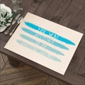 Blue linen placemat with 'YOU WERE DESTINED TO DO AMAZING THINGS' text on wooden table - 45*30cm / Destined to do amazing things Style (Style-5)