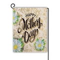 Double-sided Happy Mother's Day garden flag with blue flowers and metal stand - Blue Flowers and Gold Butterfly Art Style (13)