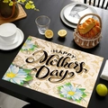 Tovaglietta in lino per la Festa della Mamma con motivi floreali e colibrì colorati - Elementi Naturali Beige (13)