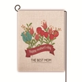 Double-sided Mother's Day garden flag with colorful tulips and Happy Mother's Day text - Red Pink and Blue Tulips Style (15)