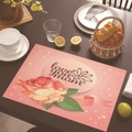 Tovaglietta in lino con rose rosa e testo Love You Mom per la Festa della Mamma - Rosa Rosa Love Mom (16)