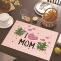 Tovaglietta in lino con design I Love Mom e pois rosa per decorazione festa della mamma - Cuore a Pois Rosa (20)