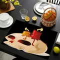 Linen placemat featuring gothic skull and melting candles design for dining decor - Style-7 (Gothic Melting Candles Skull)