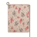 Bandiera da giardino in lino per la festa della mamma con fiori rosa e supporto nero - Stile Lino Floreale Rosa Denso