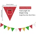 Detail of 30cm festive Christmas bunting flags featuring cutout holiday patterns - Christmas Hollow Triangle Banner