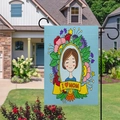 Double-sided linen garden flag with I Love Mom cartoon illustration for Mother's Day - I Love Mom Cartoon Style (12)