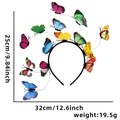Dimensioni del cerchietto con farfalle 3D con larghezza 32 cm e altezza 25 cm - Taglia unica / Stile Farfalla Multicolore