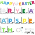 Specifiche dettagliate sulle dimensioni dello striscione Happy Easter in feltro - Stile Lettere Colorate