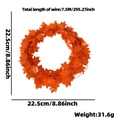 7.5m autumn orange maple leaf garland with 22.5cm diameter for Thanksgiving decor - Orange Maple Leaf Garland