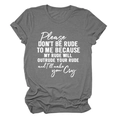 Detail of dark grey crew neck t-shirt with white graphic text print on cotton fabric - S / Dark Gray (White Font)