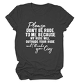 Close-up of charcoal grey cotton T-shirt featuring white slogan print and rolled sleeves - S / Heater Grey (White Font)