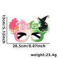 Sparkly Wicked party eyewear with pink and green character silhouettes for festive dress-up - Pink and Green Character Style (Glitter)