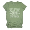 T-shirt grafica verde erba con stampa bianca I Don't Have Ducks per donna - S / Verde Oliva (Font Bianco)