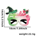 Pink and green Wicked Witch decorative party glasses with popular text and star motifs - Pink Green Witch Hat Star Wand Style (Glitter)
