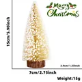 Mini albero di Natale innevato su base di legno, variante con altezza di 15cm - 15CM / Giallo