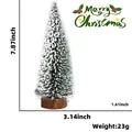Mini albero di Natale verde da 20cm con rivestimento nevoso bianco e base in legno naturale - 20cm / Verde