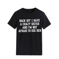 Classic black short sleeve cotton t-shirt with bold white letter print design - Black (White Font)