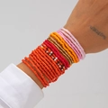 Set di braccialetti bohémien multistrato con perline colorate in stile impilabile - Stile Impilabile Multicolore (06009)