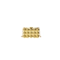 Golden acrylic box clutch with bubble texture and chain strap for evening wear - Gold