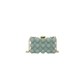 Morandi green bubble texture box bag with gold chain strap and spherical clasp closure - Light Green
