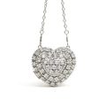 Sparkling silver heart-shaped evening clutch bag with rhinestones and chain strap - Silver Version