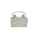 Silver geometric box bag with lion head handles and metallic finish for women - Lion Head Handle Style (Pattern 2 Silver) / Style 2 Silver