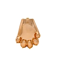 Elegante pochette a zampa d'orso in acrilico oro rosa con finitura a specchio lucida - Oro rosa