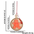 Weihnachtsanhänger aus Holz mit Lebkuchenmann Motiv, roter Gabel und rot-weißer Kordel - Lebkuchenmann-Stil