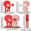 Ineinandergreifendes Herz-Ornament aus Holz für Hochzeitsdeko und Valentinstag-Tisch - Liebe Herz Umarmung Stil / 1 Stück