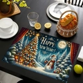 Set de table de Noël avec bonhomme de neige et Happy New Year pour décoration de fête - Style Bonhomme de Neige Nouvel An Pleine Lune (Style-5)
