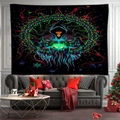 Halloween wizard banner hanging above a modern living room sofa for party decor - 150x100 / Mysterious Wizard