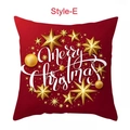 Federa per cuscino natalizia rossa con stelle dorate e testo Merry Christmas Stile-E - Style-E (Rosso Oro Stelle Natale)