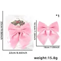 Rosa Samt Weihnachtsschleife mit festlicher Verpackung, 18,5x18cm dekorative Schleife - Rosa