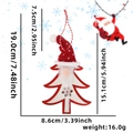 Pendaglio in legno a forma di albero di Natale con berretto rosso e motivo a fiocchi - Stile Albero Con Cappello di Natale