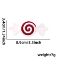 Red and white swirl peppermint candy ornament with bow for Christmas tree DIY - Medium Double-Ear Red White Swirl Candy