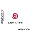 Red and white swirl peppermint candy ornament for Christmas tree DIY decor, 3.4cm size - Medium Red White Spiral Candy