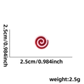Red and white swirl peppermint candy ornament 2.5cm 2.5g for Christmas DIY decoration - Small Red White Spiral Candy